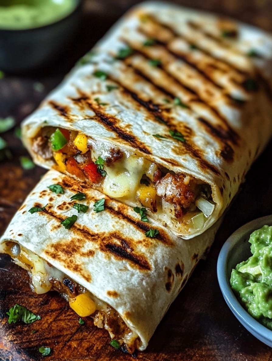 Crispy Cheese & Chicken Folded Wraps