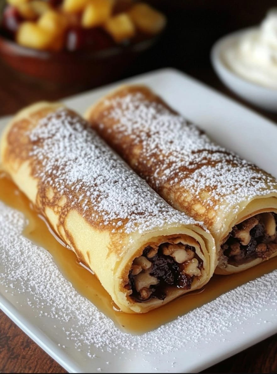 Served Cinnamon Roll French Toast Roll-Ups