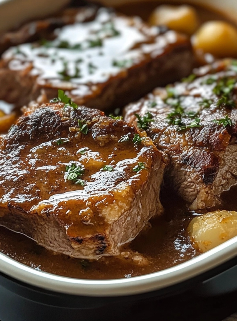 Slow Cooker Mississippi Ribeye Steaks