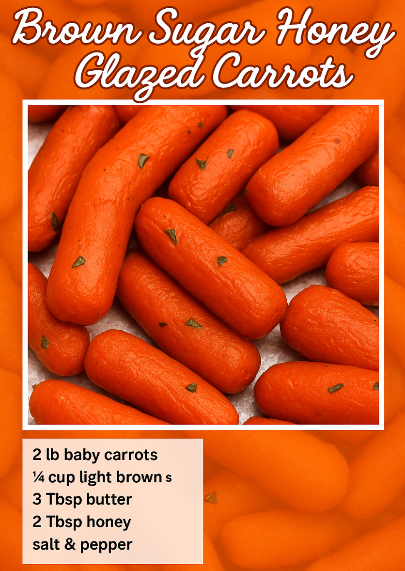 Brown Sugar Honey Glazed Carrots