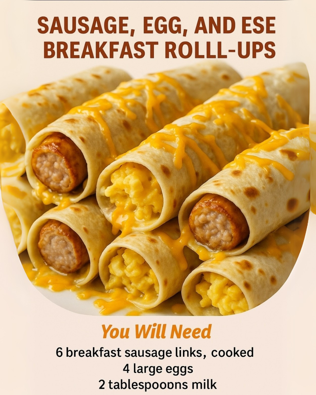 Sausage, Egg, and Cheese Breakfast Roll-Ups