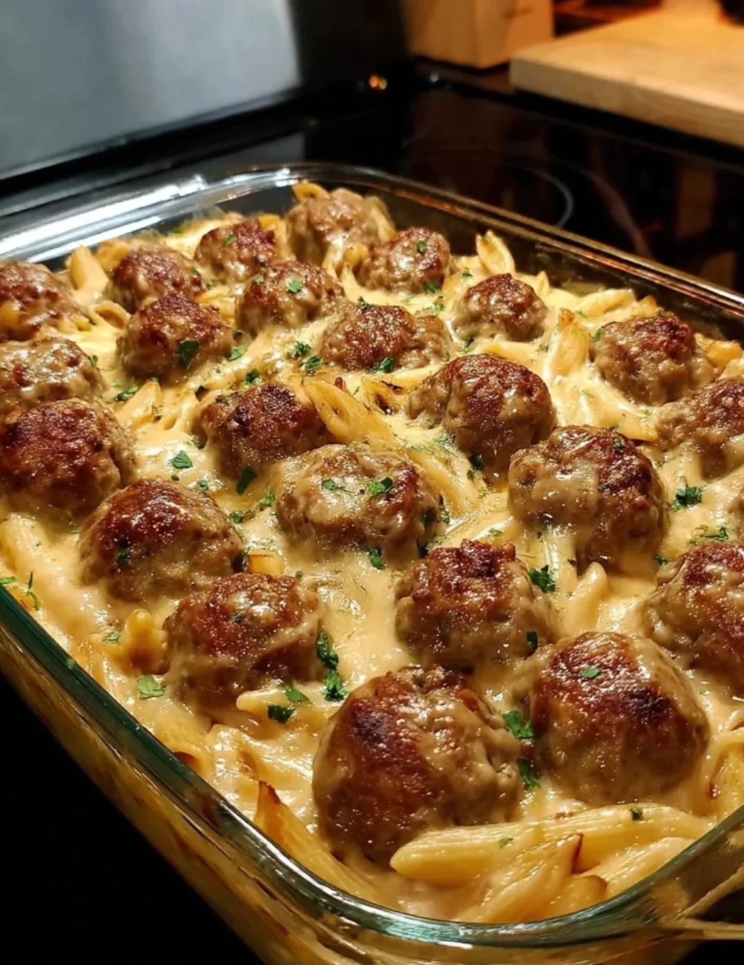 Swedish Meatball Noodle Bake