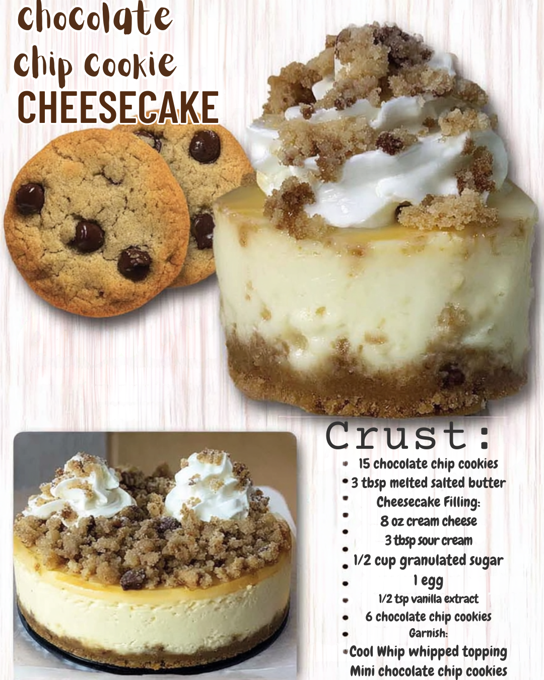 chocolate chip cookie CHEESECAKE