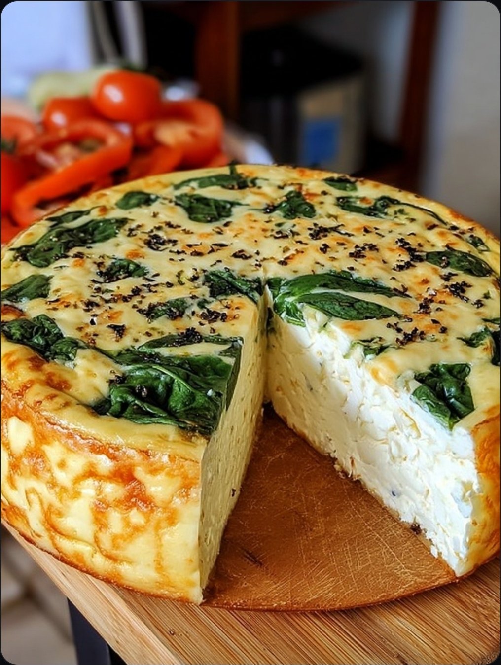 Cottage Cheese & Spinach Crustless Quiche