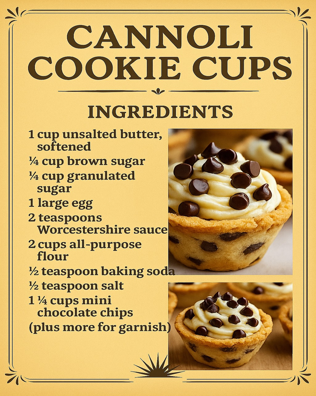 Cannoli Cookie Cups