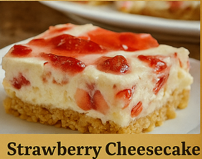 Delicious Strawberry Cheesecake Bars: A Sweet and Creamy Treat!