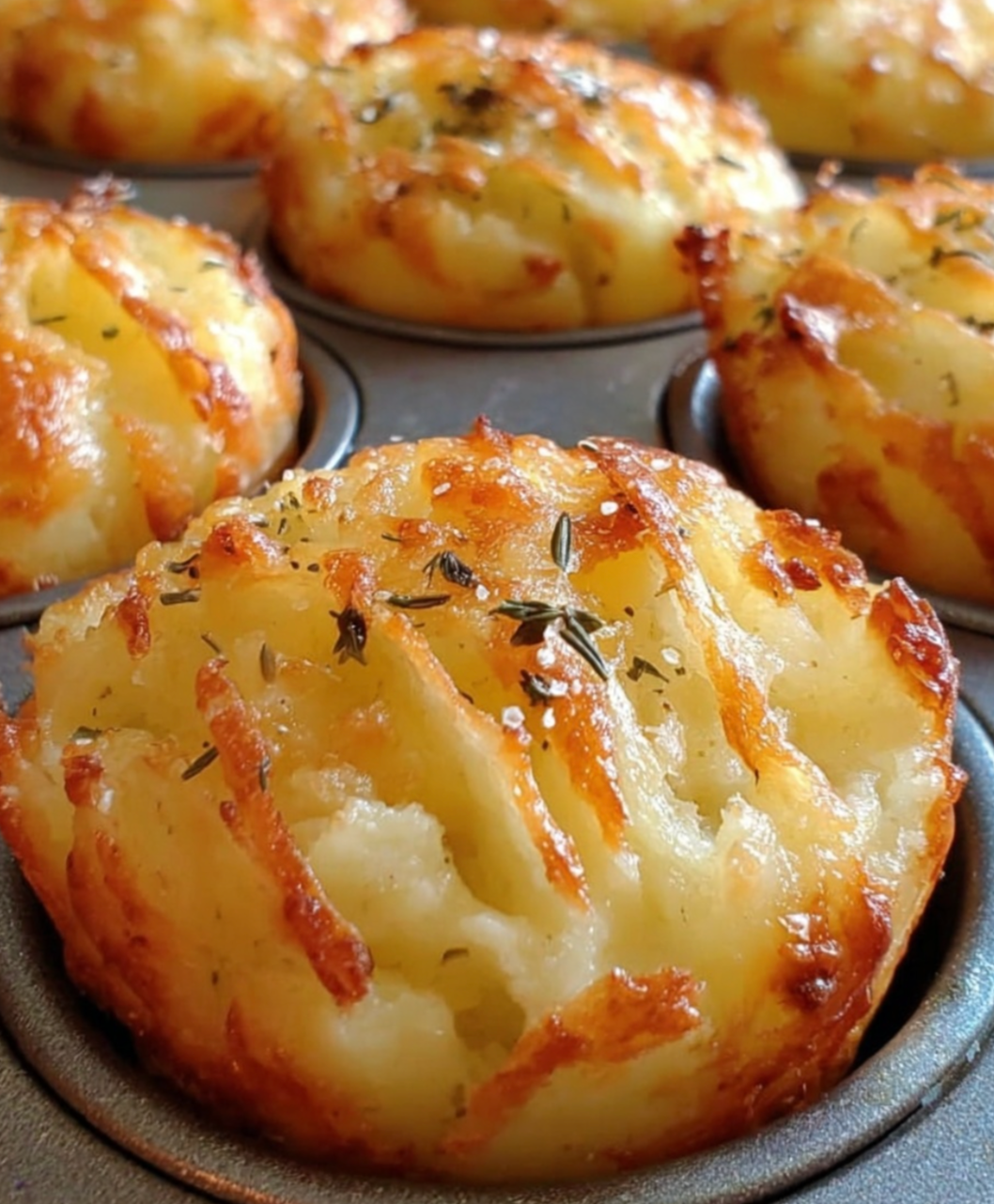 Easy Irresistible Cheesy Potato Muffins