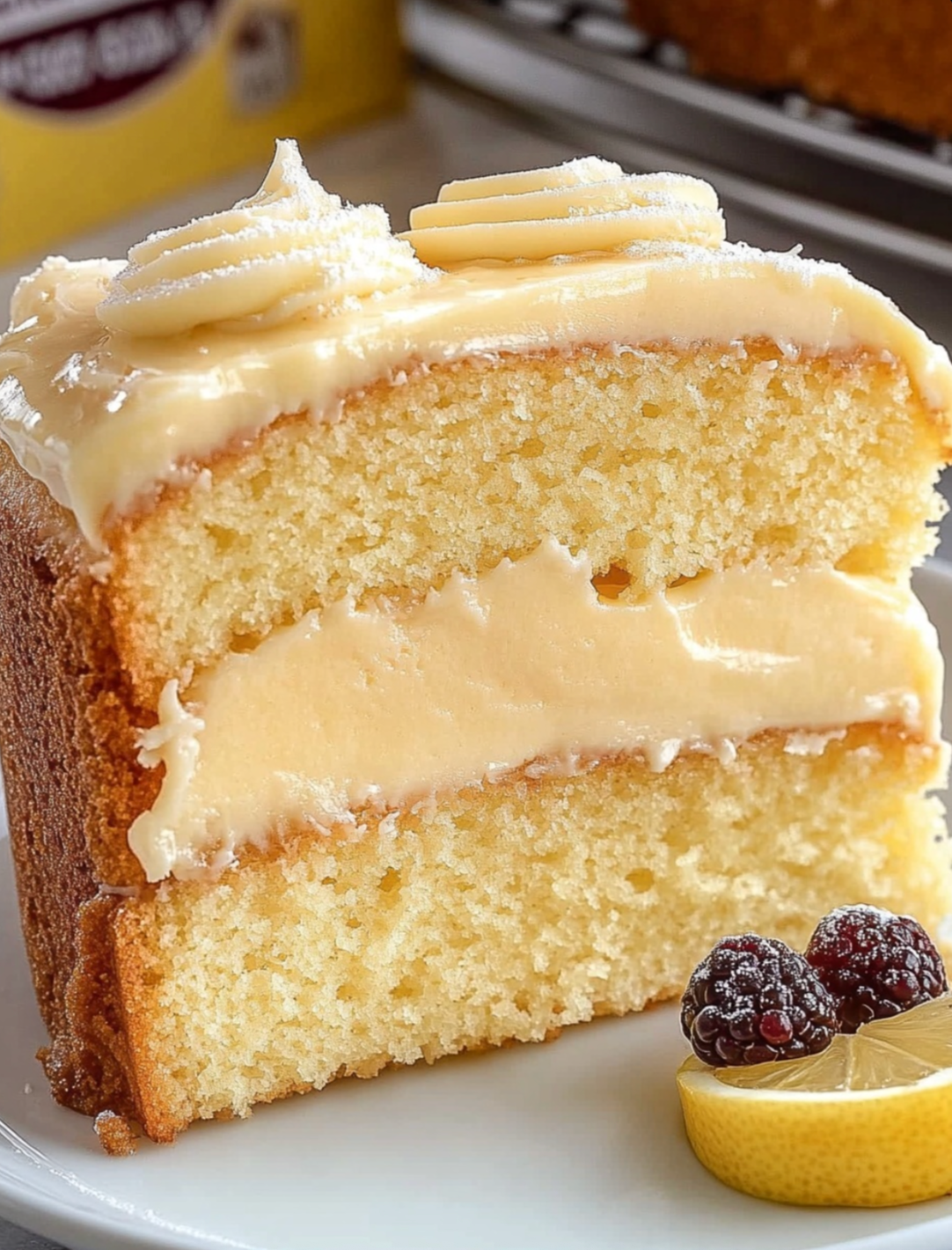 Rich & Moist Lemon Cheesecake Cake