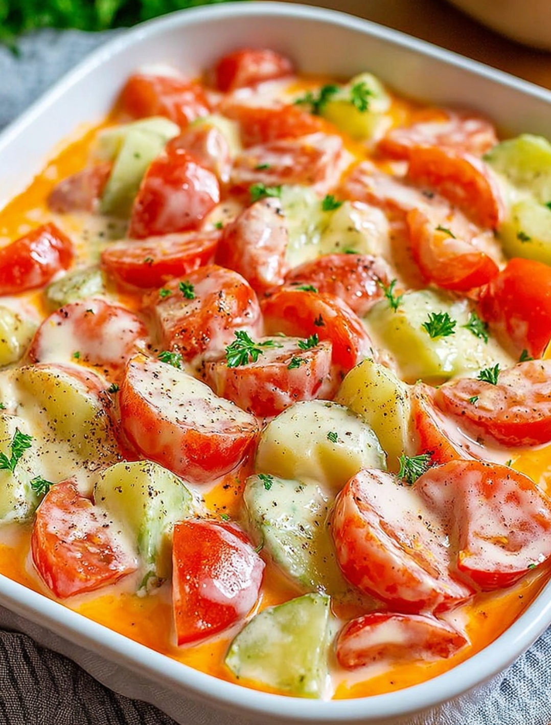 Refreshing Creamy Cucumber Tomato Salad for Summer Bliss