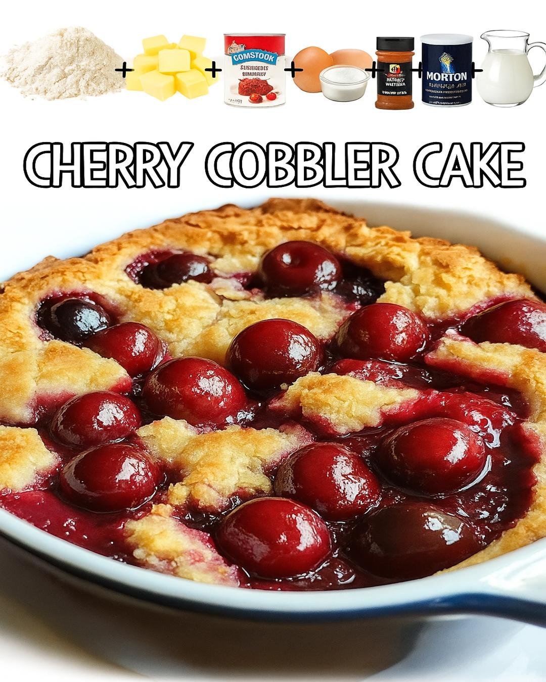 Easy Cherry Cobbler Cake