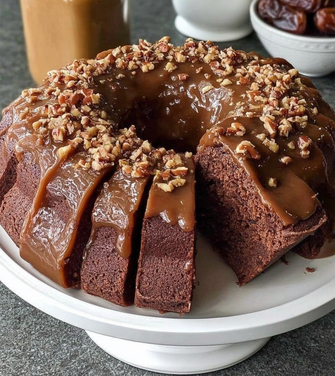 Irresistible Date Syrup Cake with Caramel Glaze Recipe