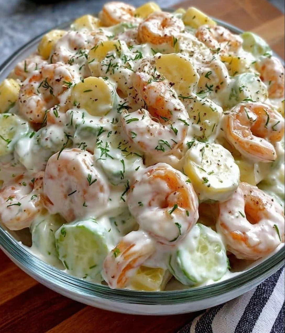 Delicious Creamy Cucumber Shrimp Salad Recipe - Refreshing Summer Dish