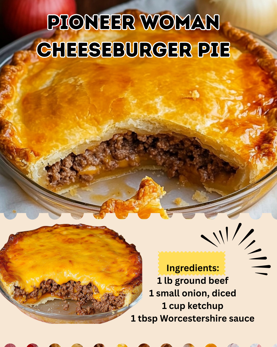 Pioneer Woman Cheeseburger Pie