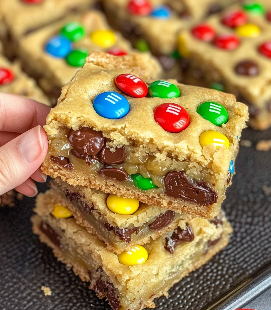 M&M COOKIE BARS
