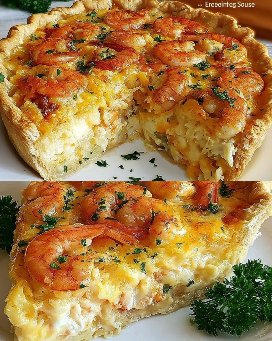 Florida Shrimp Pie A creamy, savory shrimp pie