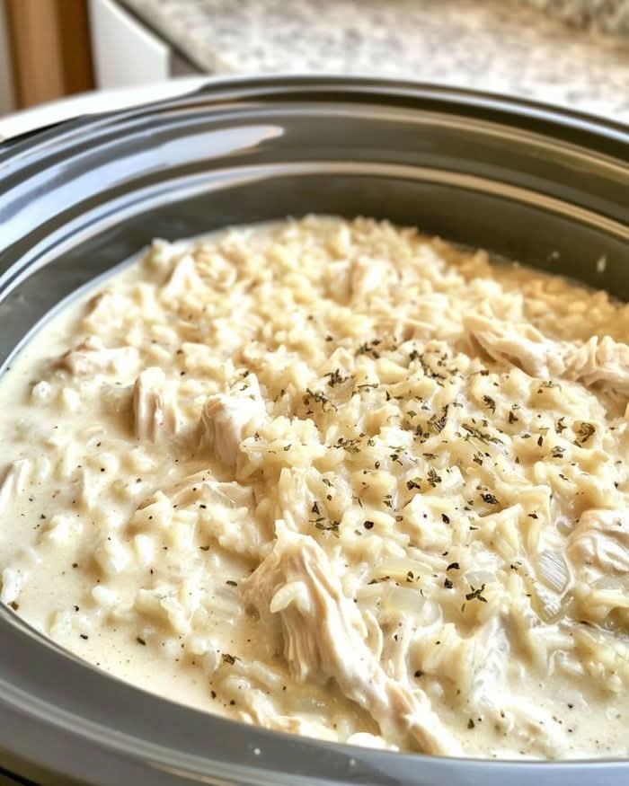 Slow Cooker No Peek Chicken & Rice