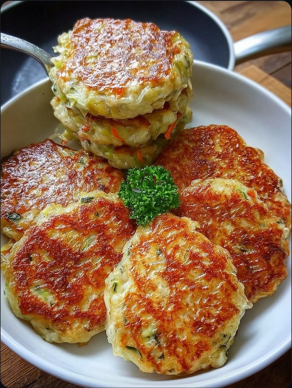 Crispy and egg fritters recipe