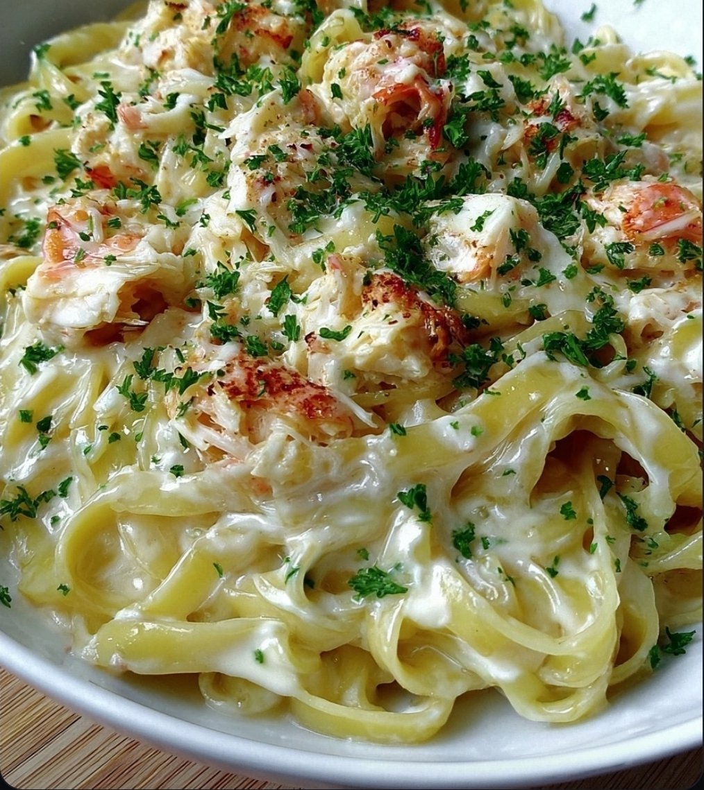 Crab Fettuccine Alfredo