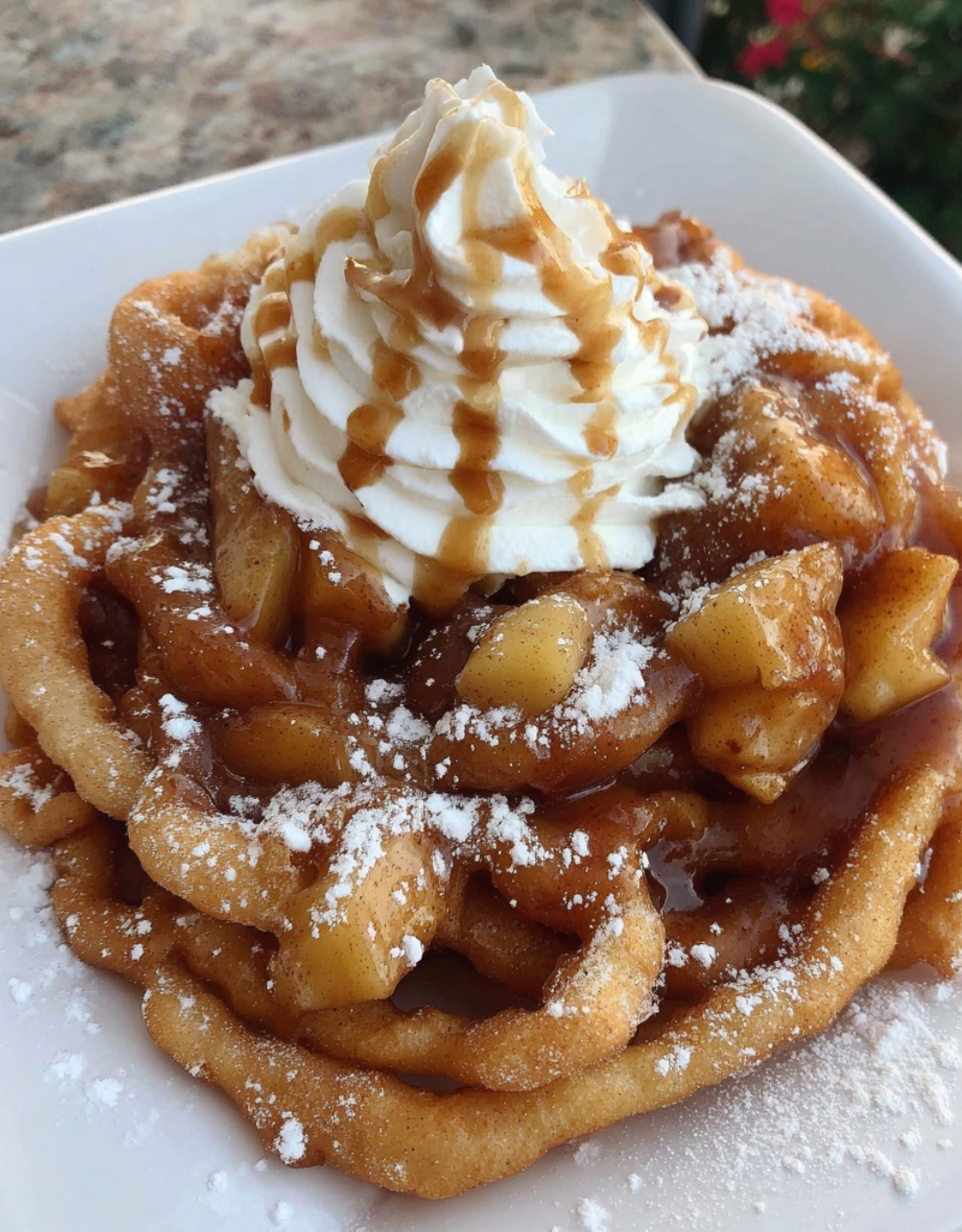 Disney Inspired Apple Pie Funnel Cake