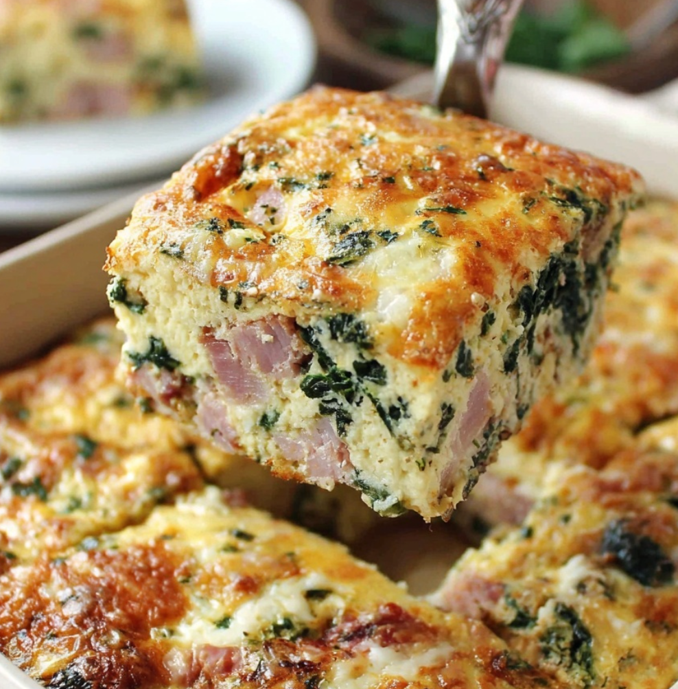 The Perfect Easter Breakfast Pie With Ham, Egg, Cheese and Spinach