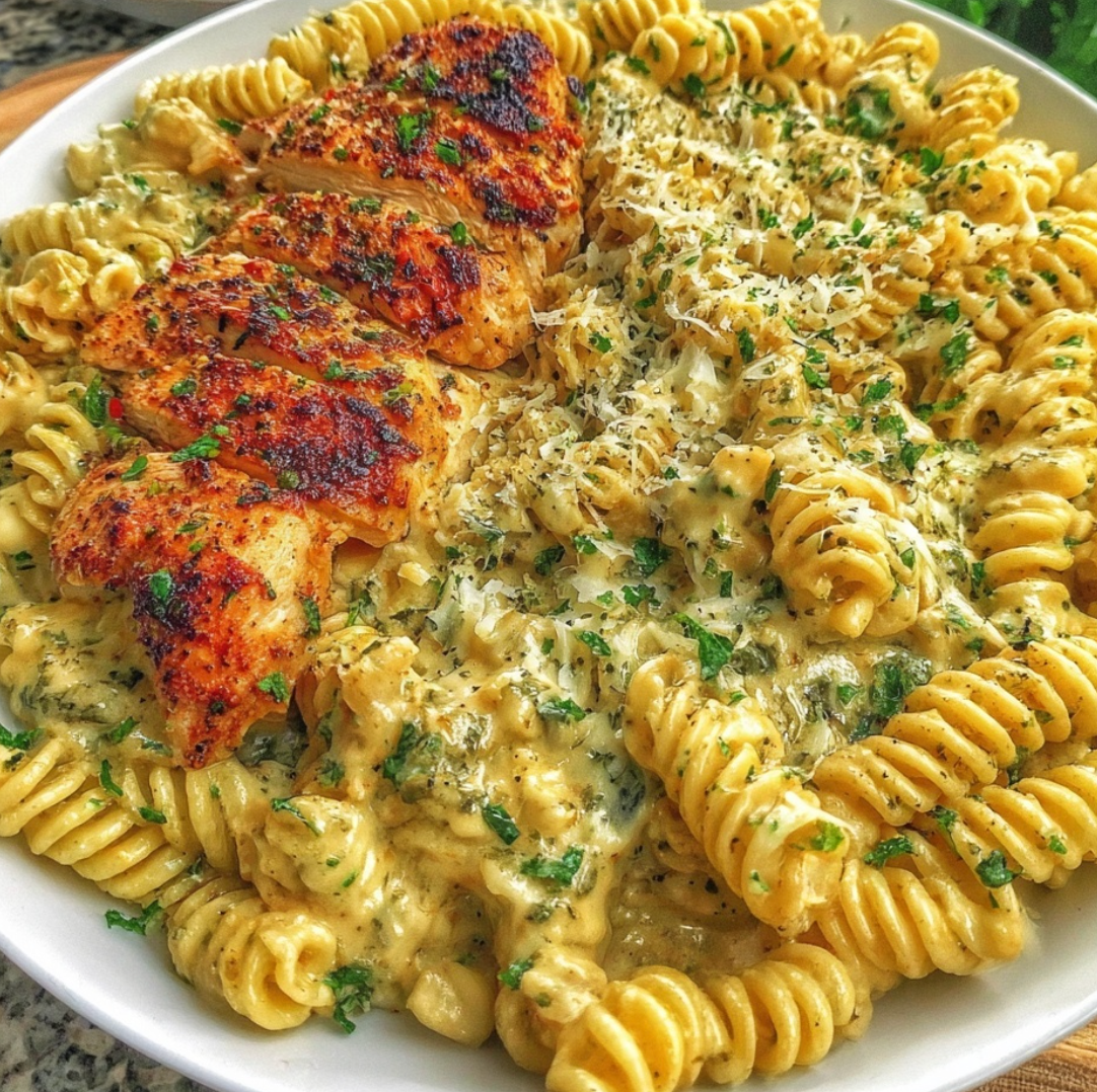 Creamy Garlic Parmesan Chicken Pasta (Easy 30-Minute Dinner!)