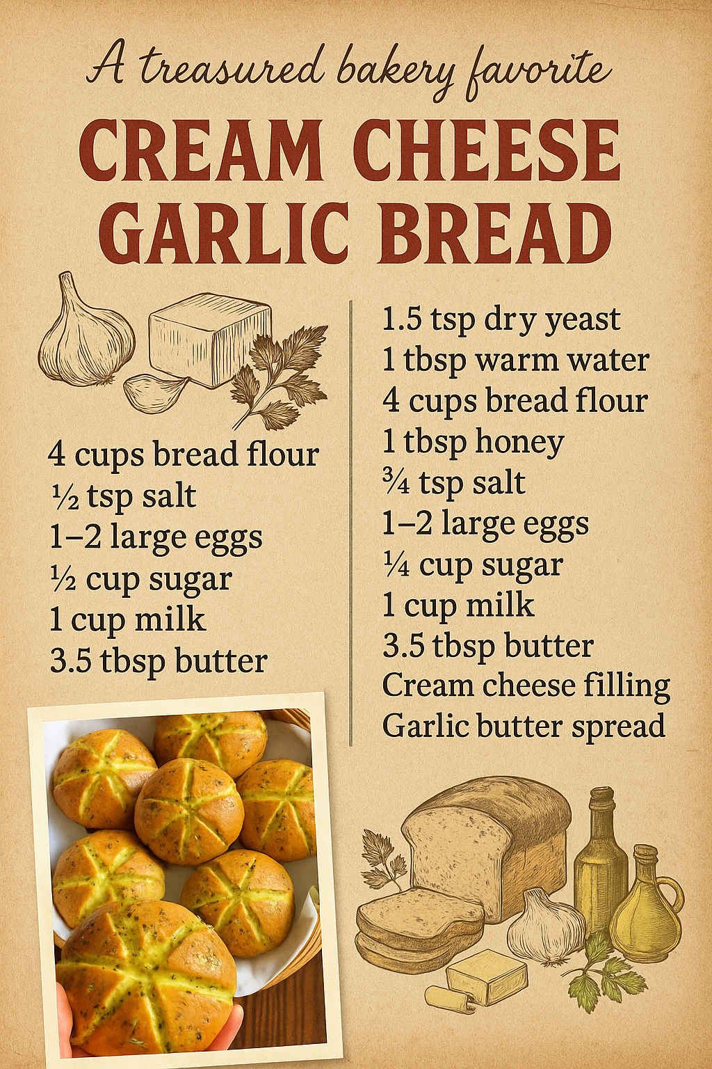 Cream Cheese Garlic Bread