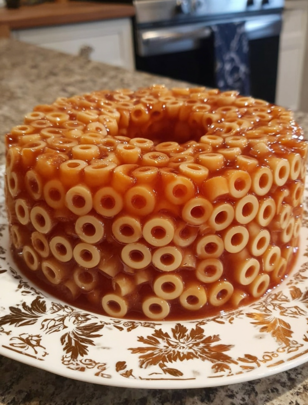 Spaghetti hotdog jello