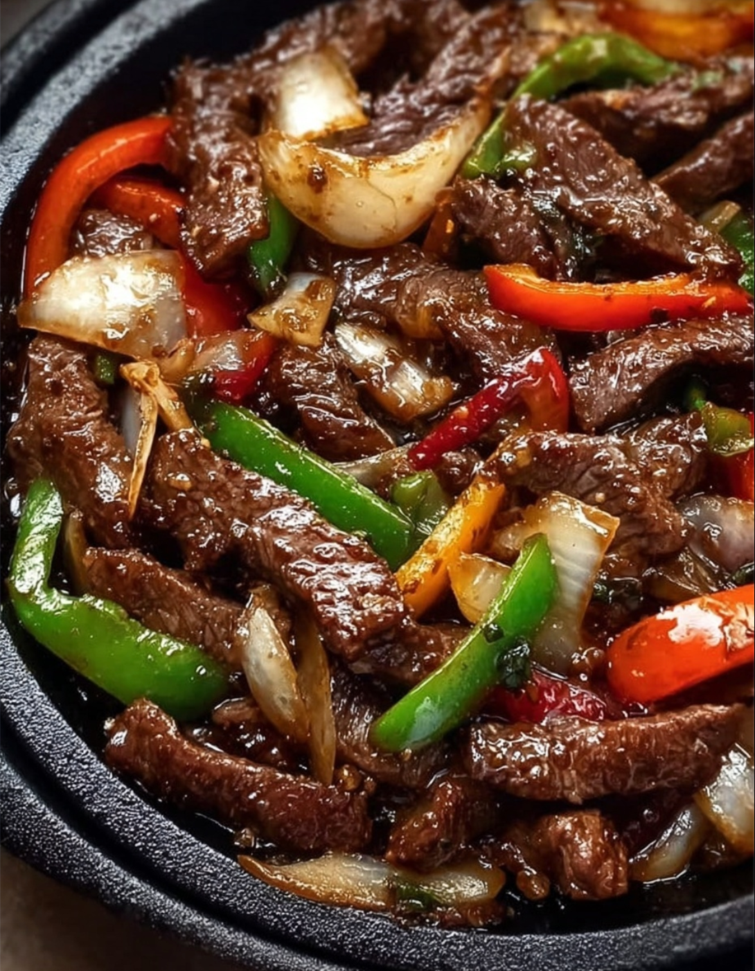 Flavorful Chinese Pepper Steak Stir-Fry: A Sizzling Fusion of Tender Beef and Caramelized Onions