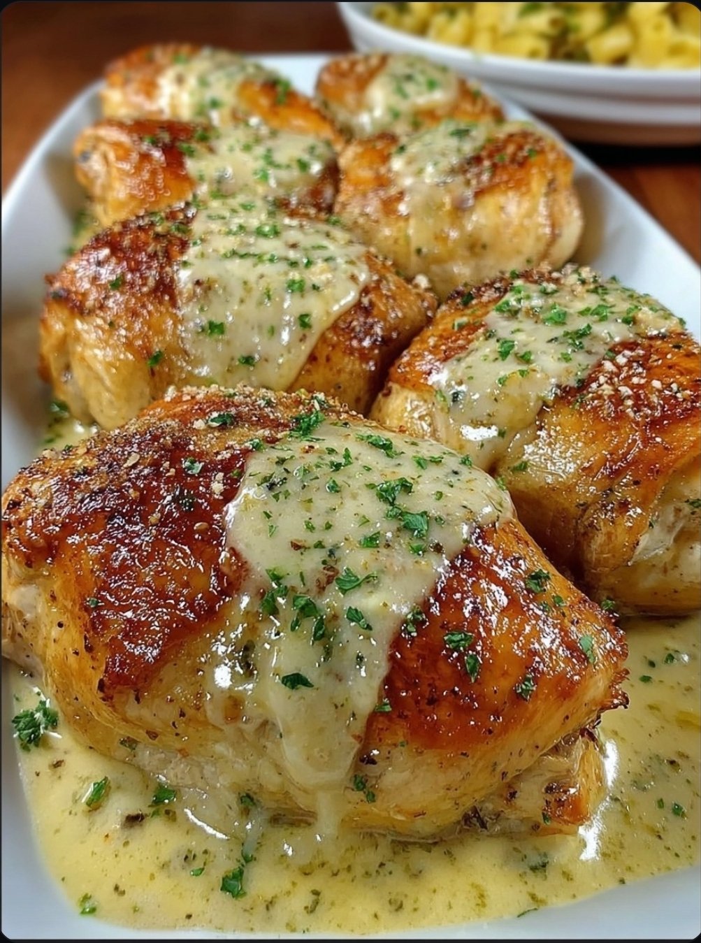 Chicken Pillows With Creamy Parmesan Sauce
