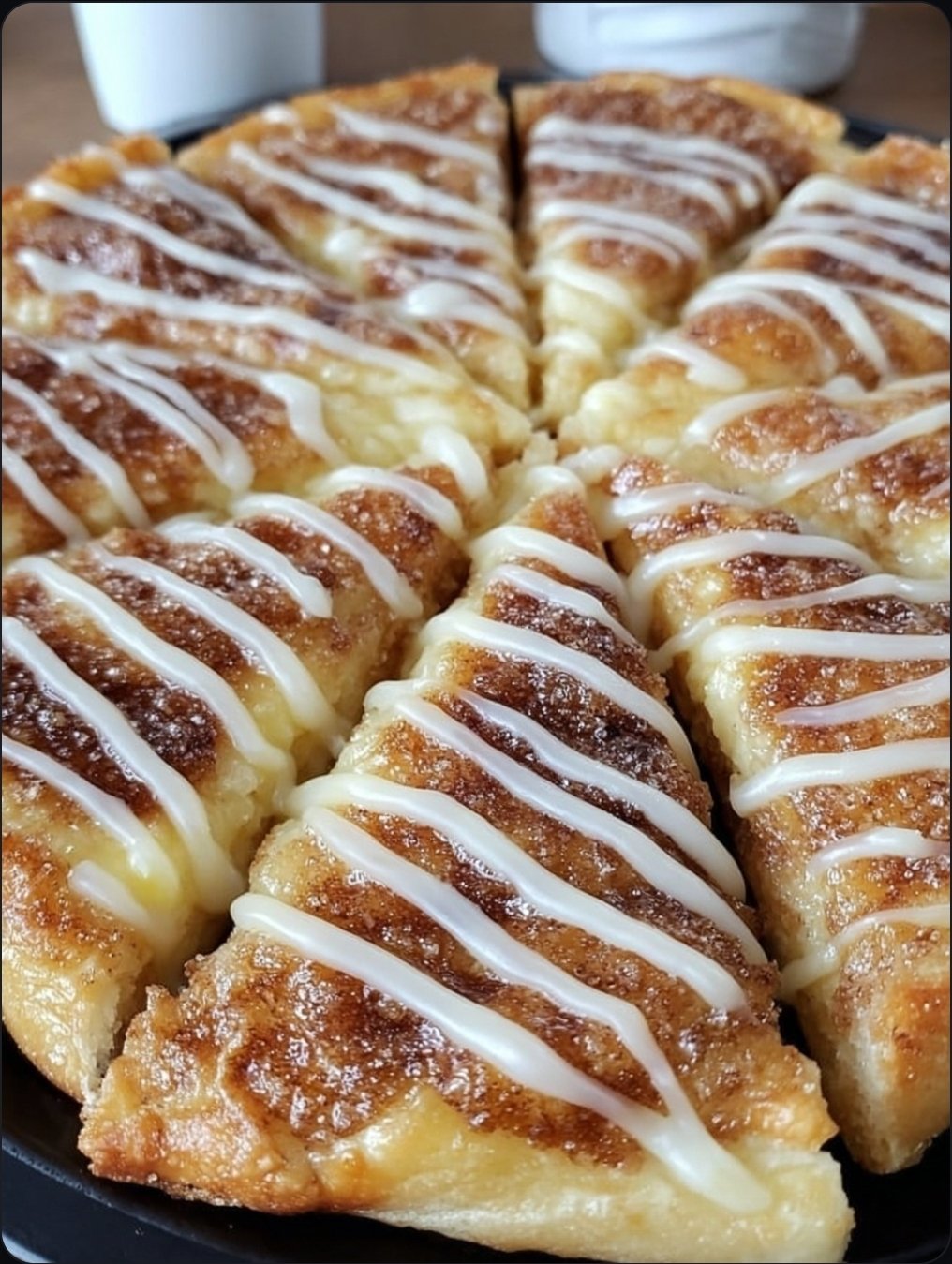 Cinnamon Sugar Pizza with Crescent Rolls