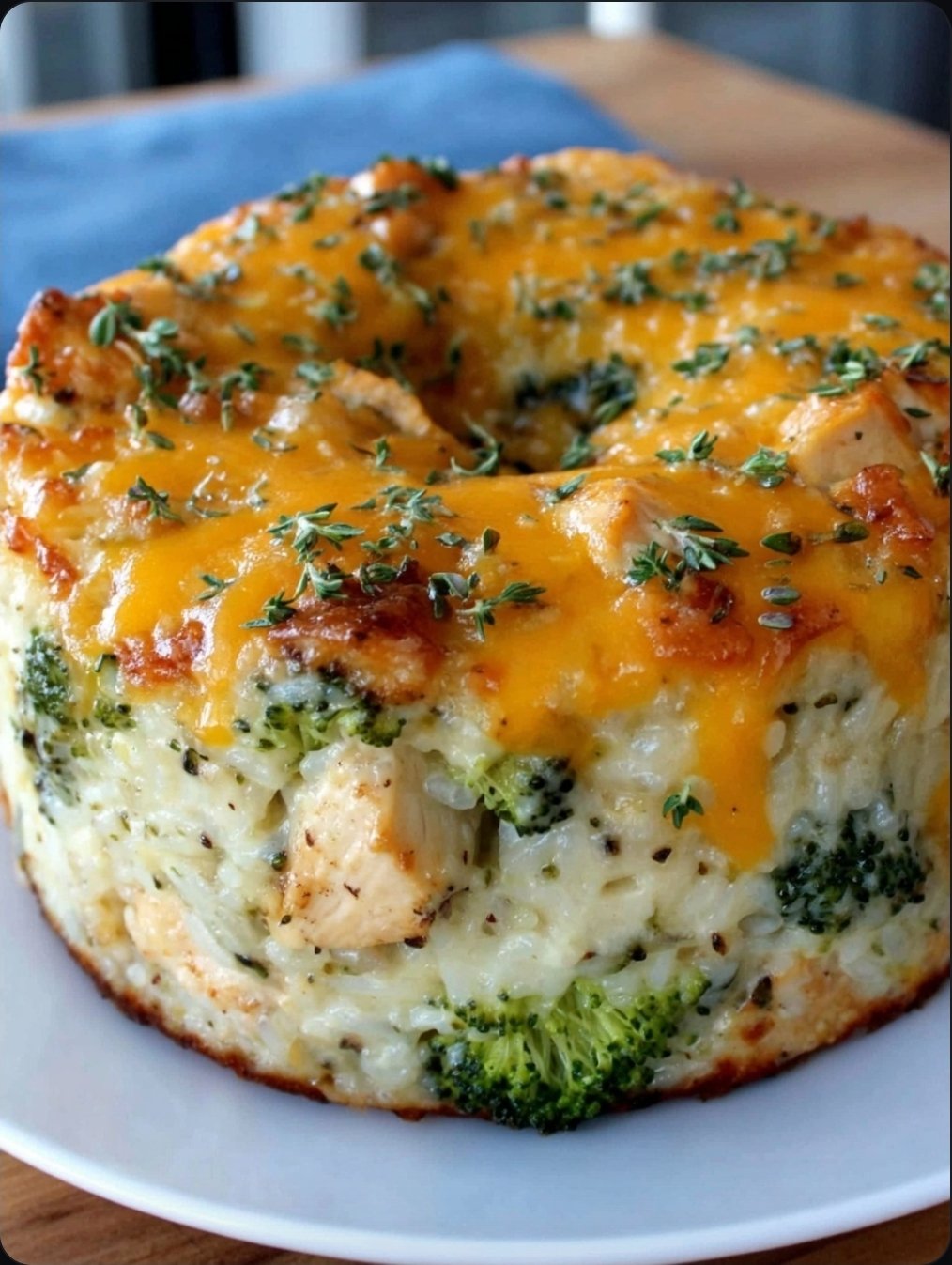 Broccoli, Rice, Cheese, and Chicken Casserole