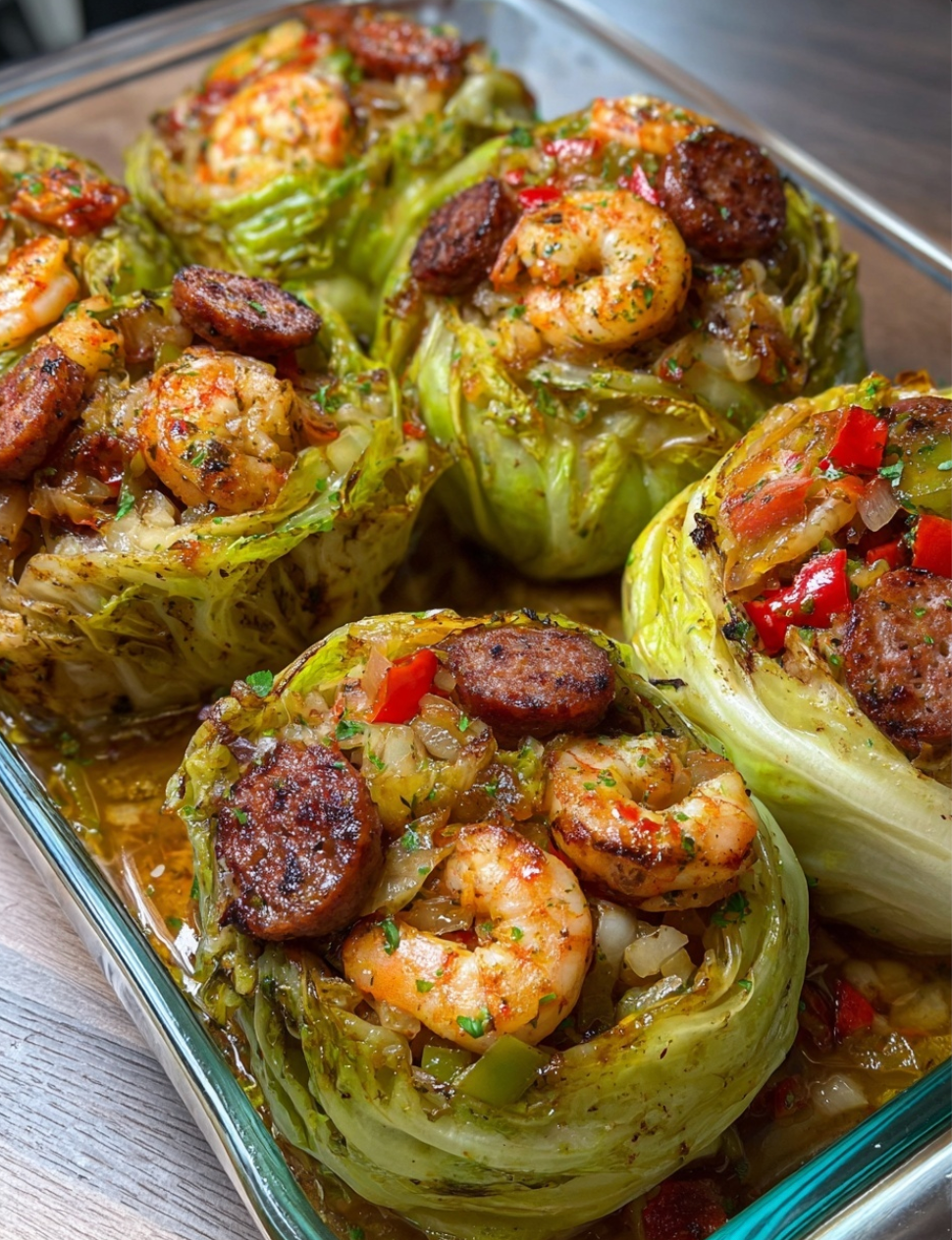 Viral Cabbage Boil w/ Shrimp, Sausage, and Bacon