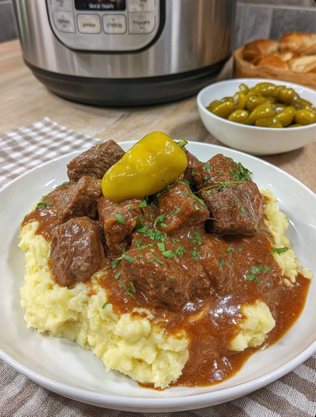Crockpot Mississippi Steak Bites