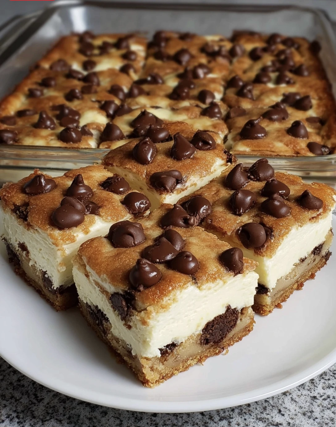 Chocolate Chip Cookie Cheesecake Bars