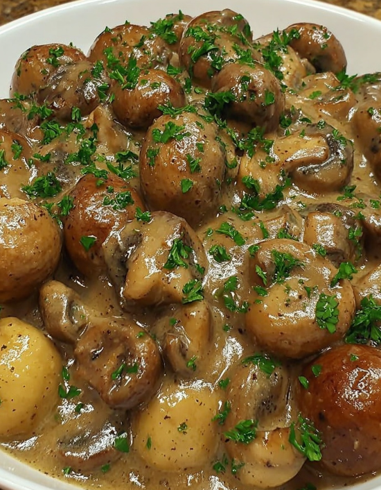 Mushroom stroganoff