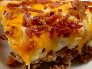 Cowboy Meatloaf and Potato Casserole