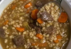 BEST EVER BEEF AND BARLEY SOUP