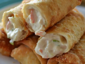 Crab Rangoon Egg Rolls