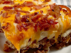Cowboy Meatloaf and Potato Casserole
