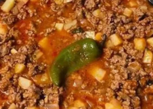 Homemade Picadillo with Flour tortillas