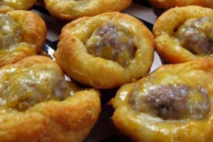 Sausage Cheesy Biscuit Bites