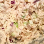 Ingredients 500 grams.Of chicken breast boneless – diced. 300 grams.Of chicken thigh boneless – diced. 2 Tbsp.Of olive oil. ½ Tsp.Of sea salt. ¼ Tsp.Of black pepper. ½ Tsp.Of granulated onion. ⅔ Cup.Of mayonnaise. 3 stalks.Of celery – diced. Sea salt and black pepper.