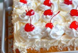 Piña Colada Poke Cake