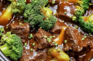 Carrots and Beef Cooked in a Slow Cooker