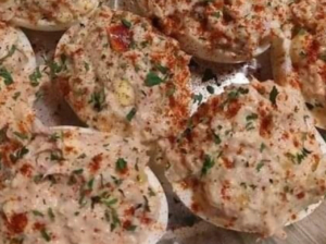 Tuna stuffed deviled eggs