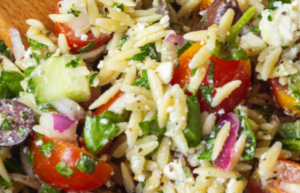 Salad Game with Greek Orzo Salad