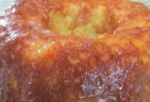 Pineapple Glazed Poke Cake