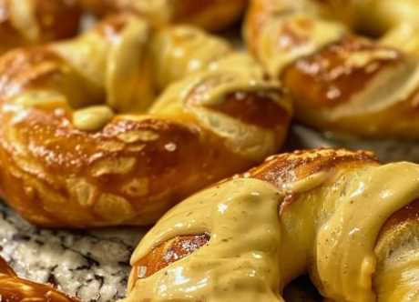 Pretzels with Creamy Mustard Dip - Easy Recipes