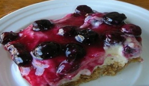 Blueberry Cheesecake with Homemade Crust