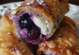 Blueberry Cream Cheese Egg Rolls